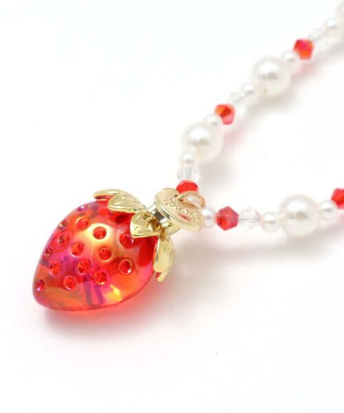 SLAP SLIP / スラップ スリップ ネックレス・ペンダント・チョーカー | 【絵本コラボ-みつごようせいのおしゃれなドレスやさん-】キラキラいちごのネックレス | 詳細4