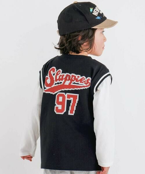 SLAP SLIP / スラップ スリップ Tシャツ | 恐竜ビブス風ドッキングTシャツ(80~130cm) | 詳細3