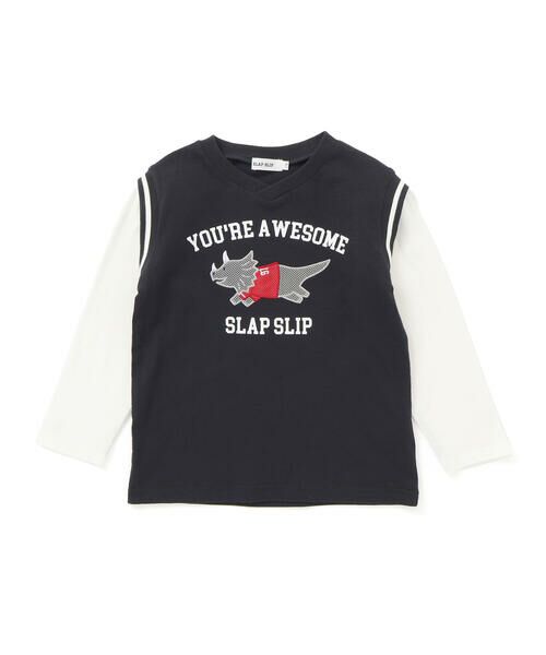 SLAP SLIP / スラップ スリップ Tシャツ | 恐竜ビブス風ドッキングTシャツ(80~130cm) | 詳細5