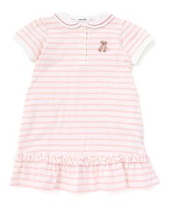 SLAP SLIP / スラップ スリップ ミニ丈・ひざ丈ワンピース | 【お揃い】裾フリルセーラー襟マリンボーダーワンピース(80~130cm)