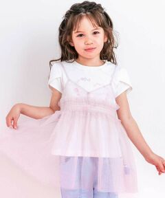 SLAP SLIP / スラップ スリップ その他トップス | ラメチュールキャミソール+半袖Tシャツ2点セット(80~130cm)