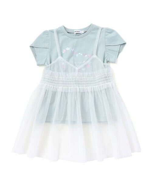 SLAP SLIP / スラップ スリップ その他トップス | ラメチュールキャミソール+半袖Tシャツ2点セット(80~130cm) | 詳細20