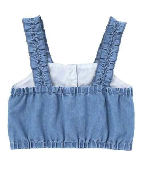 SLAP SLIP / スラップ スリップ セットアップ | フリル肩ひもビスチェ+サイドプリントデニムパンツ2点セット(80~130cm) | 詳細10