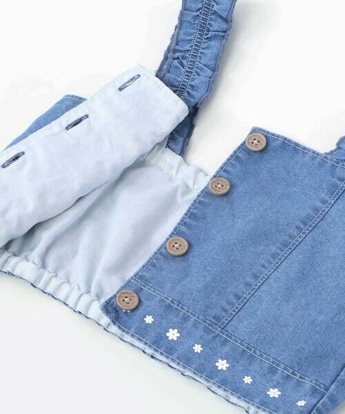 SLAP SLIP / スラップ スリップ セットアップ | フリル肩ひもビスチェ+サイドプリントデニムパンツ2点セット(80~130cm) | 詳細13