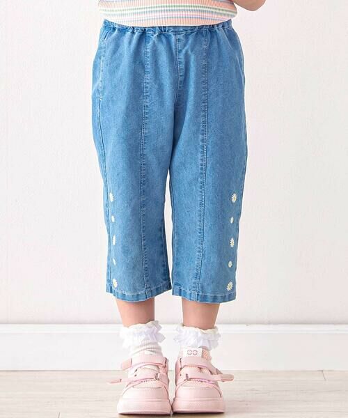 SLAP SLIP / スラップ スリップ セットアップ | フリル肩ひもビスチェ+サイドプリントデニムパンツ2点セット(80~130cm) | 詳細22