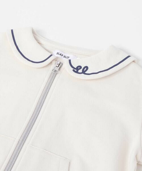 SLAP SLIP / スラップ スリップ パーカー | クマ刺しゅうカンガルーポケットセーラーカラーフルジップパーカー(80~130cm) | 詳細6