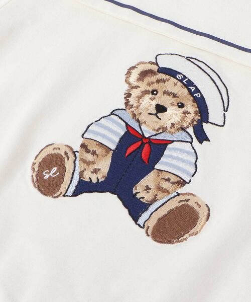 SLAP SLIP / スラップ スリップ パーカー | クマ刺しゅうカンガルーポケットセーラーカラーフルジップパーカー(80~130cm) | 詳細8