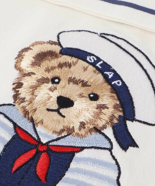 SLAP SLIP / スラップ スリップ パーカー | クマ刺しゅうカンガルーポケットセーラーカラーフルジップパーカー(80~130cm) | 詳細9
