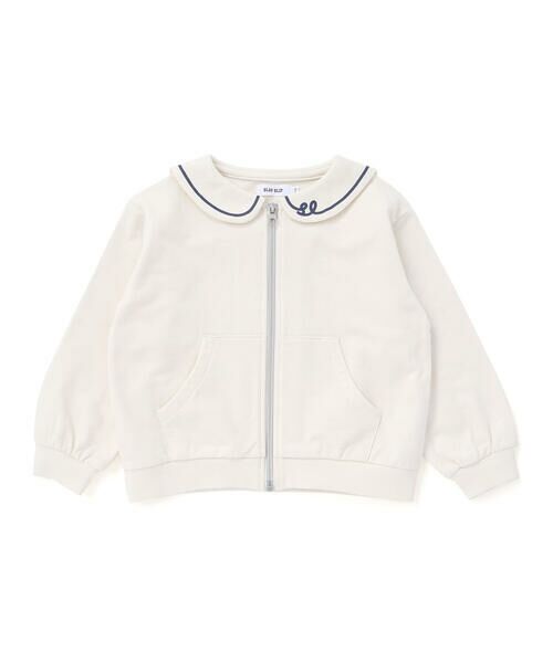 SLAP SLIP / スラップ スリップ パーカー | クマ刺しゅうカンガルーポケットセーラーカラーフルジップパーカー(80~130cm) | 詳細4