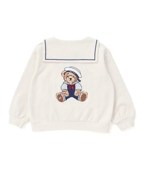 SLAP SLIP / スラップ スリップ パーカー | クマ刺しゅうカンガルーポケットセーラーカラーフルジップパーカー(80~130cm) | 詳細5