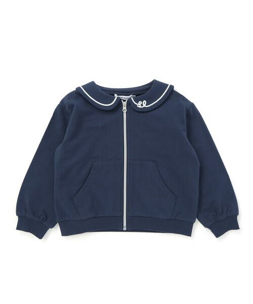 SLAP SLIP / スラップ スリップ パーカー | クマ刺しゅうカンガルーポケットセーラーカラーフルジップパーカー(80~130cm) | 詳細18