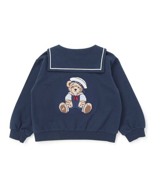 SLAP SLIP / スラップ スリップ パーカー | クマ刺しゅうカンガルーポケットセーラーカラーフルジップパーカー(80~130cm) | 詳細19