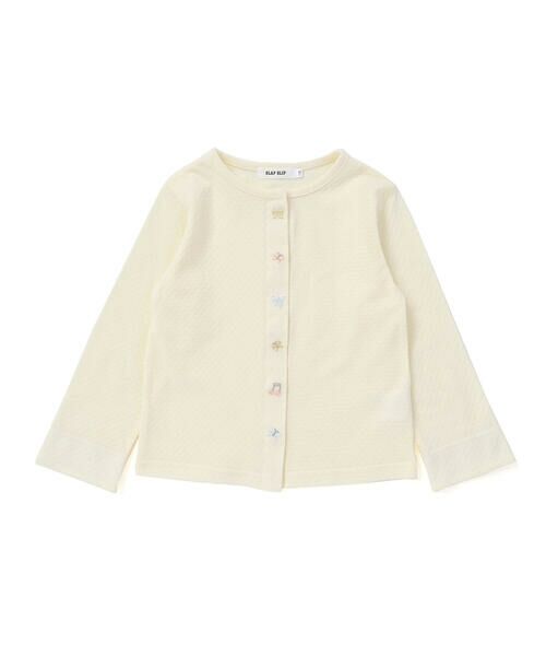 SLAP SLIP / スラップ スリップ カーディガン・ボレロ | 【UVカット】折り返しプリント柄リボン刺しゅうカーディガン(80~130cm) | 詳細13