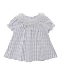 SLAP SLIP / スラップ スリップ Tシャツ | チュールフリルレースチェックチュニック(80~130cm)