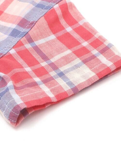 SLAP SLIP / スラップ スリップ シャツ・ブラウス | 【お揃い】ポケット付きダブルガーゼリバーシブル半袖チェックシャツ(80~130cm) | 詳細10