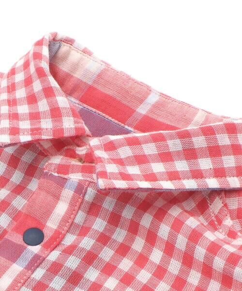 SLAP SLIP / スラップ スリップ シャツ・ブラウス | 【お揃い】ポケット付きダブルガーゼリバーシブル半袖チェックシャツ(80~130cm) | 詳細13
