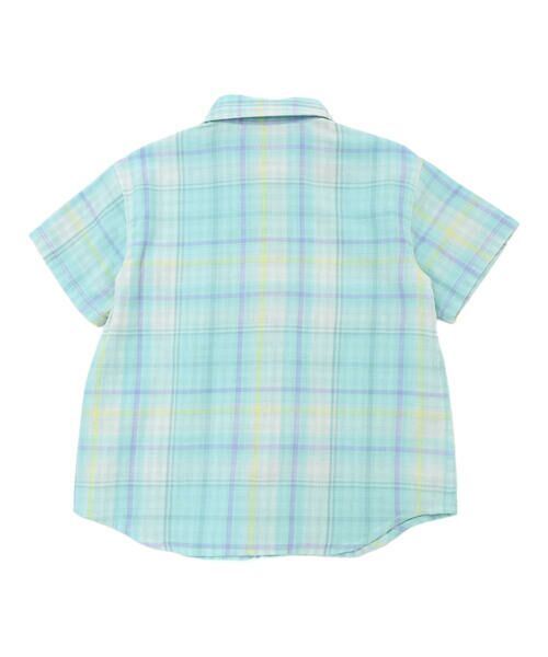 SLAP SLIP / スラップ スリップ シャツ・ブラウス | 【お揃い】ポケット付きダブルガーゼリバーシブル半袖チェックシャツ(80~130cm) | 詳細20