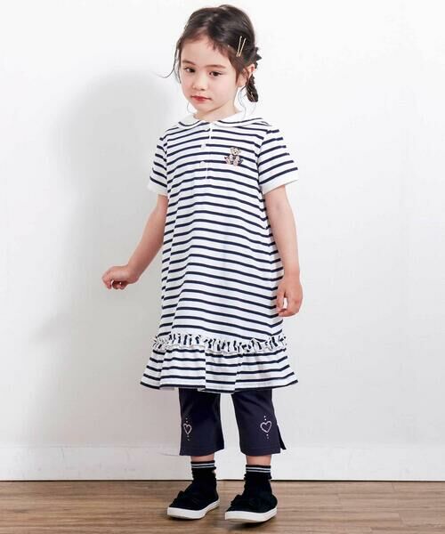 SLAP SLIP / スラップ スリップ レギンス・スパッツ | 【お揃い】無地花柄スリット裾ホットフィックス7分丈レギンス(80~120cm) | 詳細9