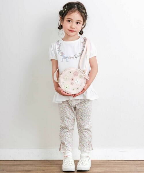 SLAP SLIP / スラップ スリップ レギンス・スパッツ | 【お揃い】無地花柄スリット裾ホットフィックス7分丈レギンス(80~120cm) | 詳細16