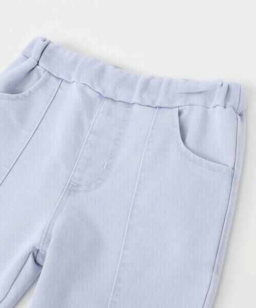 SLAP SLIP / スラップ スリップ デニムパンツ | 裾お花レースデニムニットセンタータック7分丈パンツ(80~130cm) | 詳細11