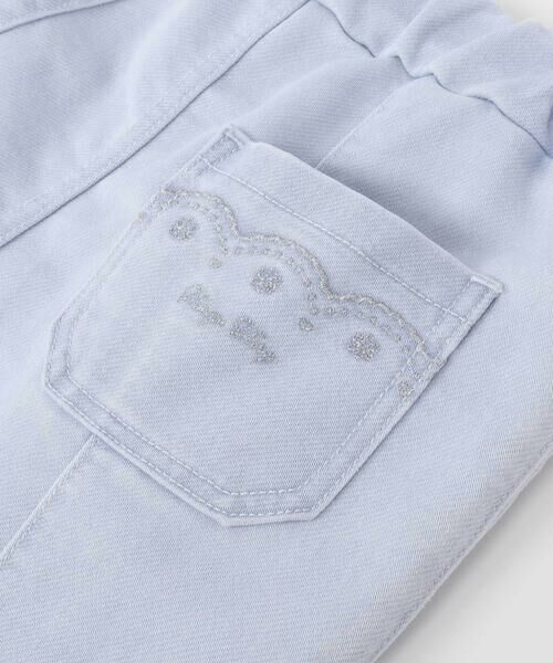 SLAP SLIP / スラップ スリップ デニムパンツ | 裾お花レースデニムニットセンタータック7分丈パンツ(80~130cm) | 詳細12