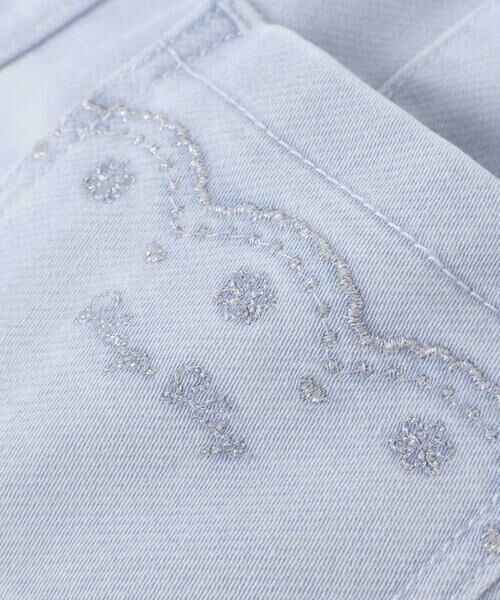 SLAP SLIP / スラップ スリップ デニムパンツ | 裾お花レースデニムニットセンタータック7分丈パンツ(80~130cm) | 詳細13