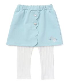 SLAP SLIP / スラップ スリップ ミニ・ひざ丈スカート | キラッとハートボタン付きフロントスカラップ7分丈スカッツ(80~130cm)