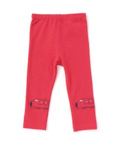 SLAP SLIP / スラップ スリップ ショート・ハーフ・半端丈パンツ | 恐竜電車膝パッチ総柄ミラノリブ7分丈パンツ(80~120cm)