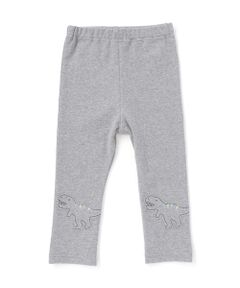 SLAP SLIP / スラップ スリップ ショート・ハーフ・半端丈パンツ | 恐竜電車膝パッチ総柄ミラノリブ7分丈パンツ(80~120cm)