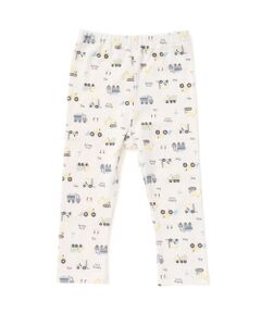 SLAP SLIP / スラップ スリップ ショート・ハーフ・半端丈パンツ | 恐竜電車膝パッチ総柄ミラノリブ7分丈パンツ(80~120cm)