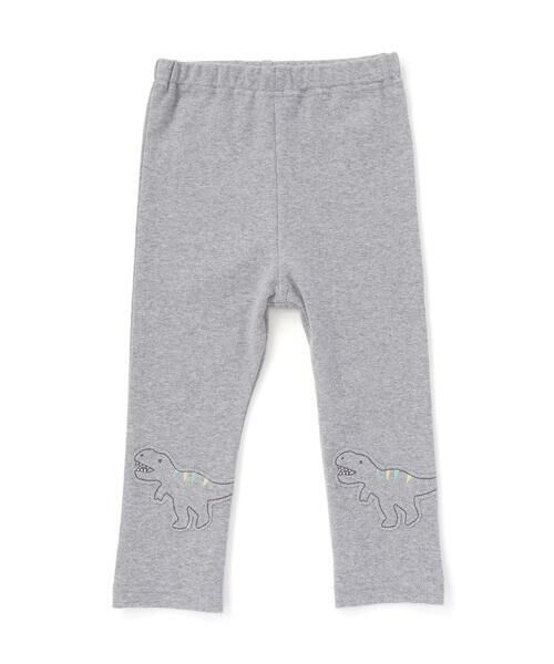 SLAP SLIP / スラップ スリップ ショート・ハーフ・半端丈パンツ | 恐竜電車膝パッチ総柄ミラノリブ7分丈パンツ(80~120cm) | 詳細6