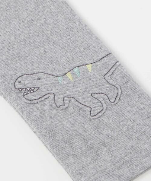 SLAP SLIP / スラップ スリップ ショート・ハーフ・半端丈パンツ | 恐竜電車膝パッチ総柄ミラノリブ7分丈パンツ(80~120cm) | 詳細8