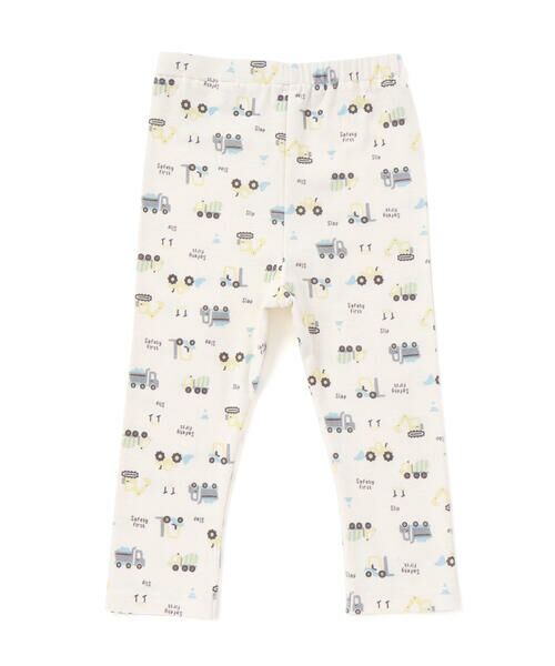 SLAP SLIP / スラップ スリップ ショート・ハーフ・半端丈パンツ | 恐竜電車膝パッチ総柄ミラノリブ7分丈パンツ(80~120cm) | 詳細10