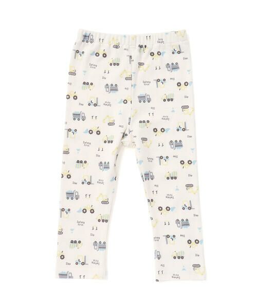 SLAP SLIP / スラップ スリップ ショート・ハーフ・半端丈パンツ | 恐竜電車膝パッチ総柄ミラノリブ7分丈パンツ(80~120cm) | 詳細9