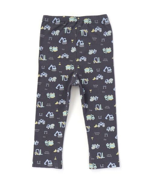 SLAP SLIP / スラップ スリップ ショート・ハーフ・半端丈パンツ | 恐竜電車膝パッチ総柄ミラノリブ7分丈パンツ(80~120cm) | 詳細12
