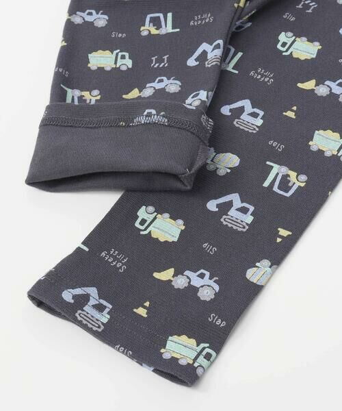 SLAP SLIP / スラップ スリップ ショート・ハーフ・半端丈パンツ | 恐竜電車膝パッチ総柄ミラノリブ7分丈パンツ(80~120cm) | 詳細14