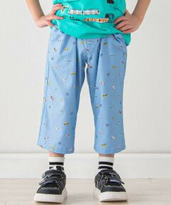 SLAP SLIP / スラップ スリップ チノ・ワークパンツ | 【らくのび】ウエストリブラインプリント乗り物柄ストレッチ7分丈パンツ(80~130cm)