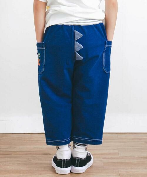 SLAP SLIP / スラップ スリップ デニムパンツ | 恐竜背びれサイドポケット付き7分丈パンツ(80~120cm) | 詳細13