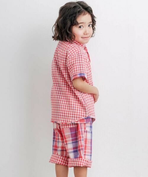 SLAP SLIP / スラップ スリップ ショート・ハーフ・半端丈パンツ | 【お揃い】ポケット付きダブルガーゼリバーシブル7分丈パンツ(80~130cm) | 詳細2