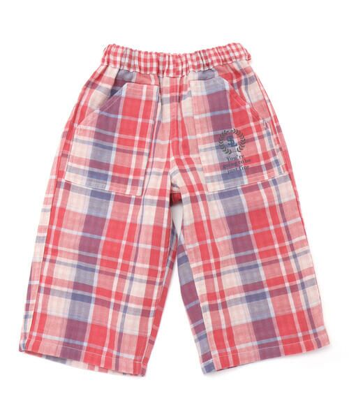 SLAP SLIP / スラップ スリップ ショート・ハーフ・半端丈パンツ | 【お揃い】ポケット付きダブルガーゼリバーシブル7分丈パンツ(80~130cm) | 詳細4