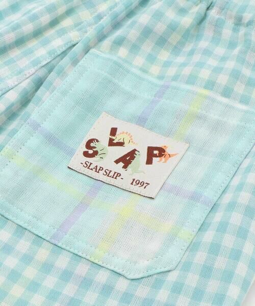 SLAP SLIP / スラップ スリップ ショート・ハーフ・半端丈パンツ | 【お揃い】ポケット付きダブルガーゼリバーシブル7分丈パンツ(80~130cm) | 詳細20