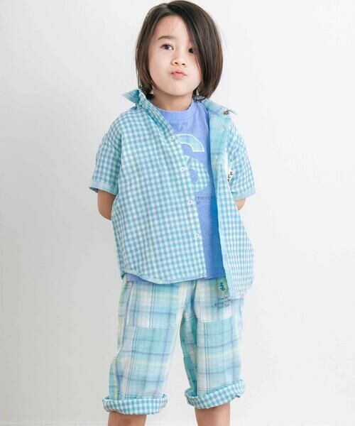 SLAP SLIP / スラップ スリップ ショート・ハーフ・半端丈パンツ | 【お揃い】ポケット付きダブルガーゼリバーシブル7分丈パンツ(80~130cm) | 詳細15