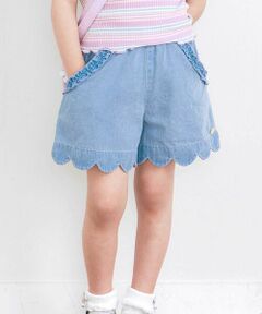 SLAP SLIP / スラップ スリップ ショート・ハーフ・半端丈パンツ | 裾スカラップポケットフリルショートパンツ(90~130cm)