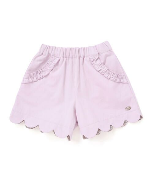 SLAP SLIP/スラップ スリップ 裾スカラップポケットフリルショートパンツ(90~130cm) パープル 130cm SLAP SLIP/スラップ スリップ 裾スカラップポケットフリルショートパンツ(90~130cm) パープル 130cm