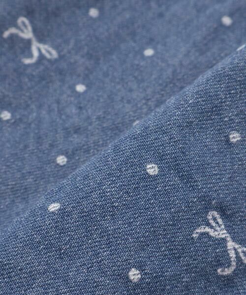 SLAP SLIP / スラップ スリップ ショート・ハーフ・半端丈パンツ | ドットリボンプリント柄ハートポケットタックデニムスカパン(90~130cm) | 詳細11