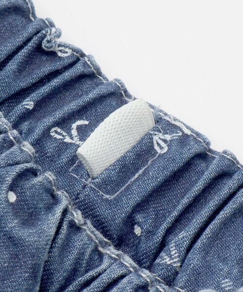 SLAP SLIP / スラップ スリップ ショート・ハーフ・半端丈パンツ | ドットリボンプリント柄ハートポケットタックデニムスカパン(90~130cm) | 詳細12