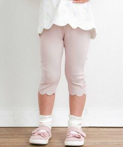 SLAP SLIP / スラップ スリップ レギンス・スパッツ | 裾スカラップ刺しゅう6分丈レギンス(80~130cm)