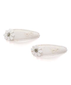 SLAP SLIP / スラップ スリップ ヘアピン | 【絵本コラボ-みつごようせいのおしゃれなドレスやさん-】ハートお花レースリボンパッチンピンセット