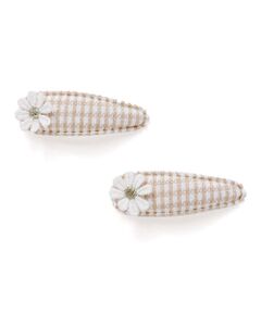 SLAP SLIP / スラップ スリップ ヘアピン | 【絵本コラボ-みつごようせいのおしゃれなドレスやさん-】ハートお花レースリボンパッチンピンセット