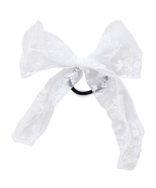 SLAP SLIP / スラップ スリップ ヘアゴム・シュシュ | 【絵本コラボ-みつごようせいのおしゃれなドレスやさん-】イチゴレースリボンお花チュールシュシュヘアゴム | 詳細1